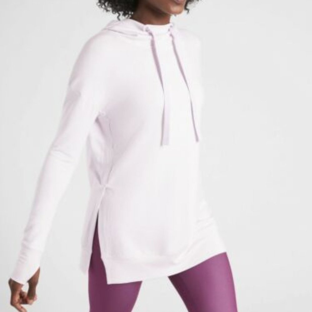 Athleta Sayulita Funnel Neck Tencel  Lilac Hoodie